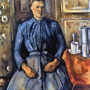 CEZANNE: WOMAN, 1890-95. The Woman with Coffee Pot. Oil on canvas by Paul Cezanne, 1890-95