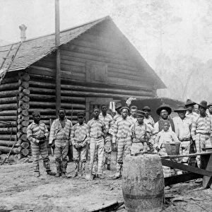 CHAIN GANG, c1898. A Southern chain gang. Photograph by Carl Weis, c1898