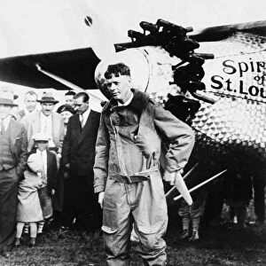 CHARLES A. LINDBERGH (1902-1974). American aviator. Lindbergh and the Spirit of St