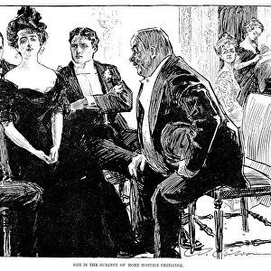 Charles Dana Gibson (1867-1944). American illustrator. She Is The Subject Of More Hostile Criticism. Pen and ink drawing, 1900
