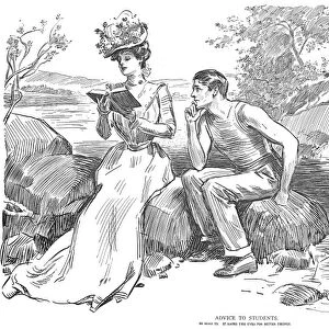 Charles Dana Gibson (1867-1944). American illustrator. Be read to. It saves the eyes for better things
