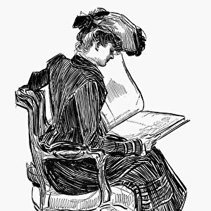 Charles Dana Gibson (1867-1944). American illustrator. Pen and ink drawing