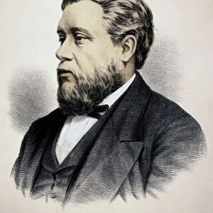 CHARLES HADDON SPURGEON (1834-1892). English Baptist preacher. Lithograph, English
