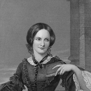 CHARLOTTE BRONT├ï (1816-1855). English novelist. Line and stipple engraving, 19th century, after Alonzo Chappel