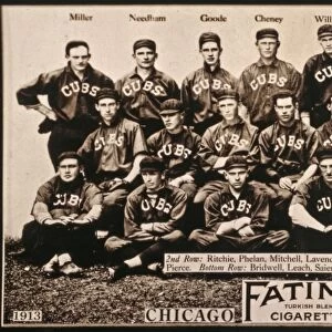 CHICAGO CUBS, 1913. Portrait of the 1913 Chicago Cubs. Photograph, 1913