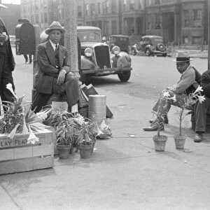 CHICAGO: LILY VENDORS, 1941. Lily vendors on the South Side of Chicago, Illinois
