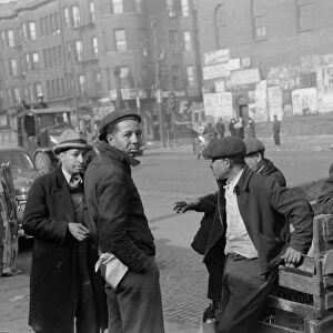 CHICAGO: MEN, 1941. Group of African American men in Chicago, Illinois