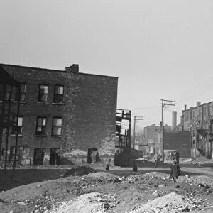CHICAGO: SOUTH SIDE, 1941. Vacant lots and apartment buildings on the South Side of Chicago