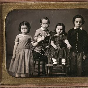 CHILDREN, 1851. Portrait of Lizzie, John, Annie, and Mitchell McAllister