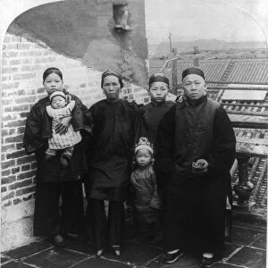 CHINA: CHRISTIAN PASTOR. A Chinese Christian pastor and his family, Canton, China
