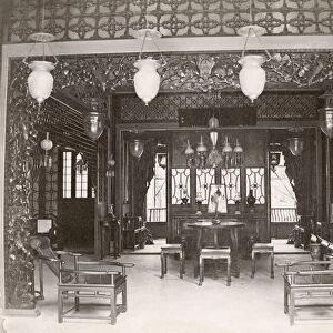 CHINA: RESIDENCE. The reception room in a home in Guangzhou, China. Photograph, c1870