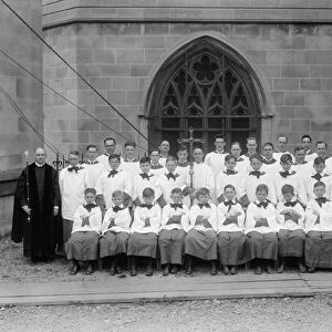 CHOIR, c1920. The Washington National Cathedral Choir of Men and Boys. Photograph