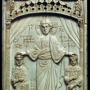 Christ, Holy Roman Emperor Otto II, and Empress Theophano. Ivory, 10th century