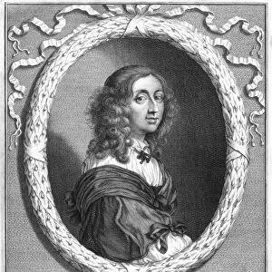 CHRISTINA (1626-1689). Queen of Sweden (1632-1654). Copper engraving, French, 1751, after a contemporary painting by Sebastien Bourdon