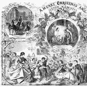 CHRISTMAS, 1859. Scenes of Christmas and New Years celebrations in New York City