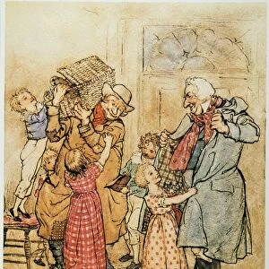 A CHRISTMAS CAROL. Christmas at Belles family: illustration by Arthur Rackham