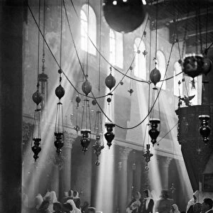 CHURCH OF THE NATIVITY. Christmas services at the Church of the Nativity in Bethlehem