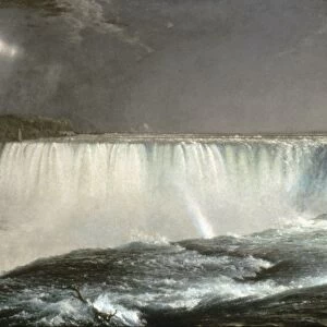 CHURCH: NIAGARA FALLS, 1857. Frederic Edwin Church: Niagara Falls. Oil on canvas, 1857
