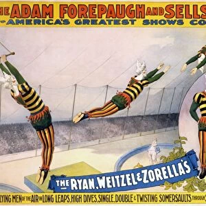 CIRCUS POSTER, c1898. The Adam Forepaugh and Sells Brothers, Americas Greatest