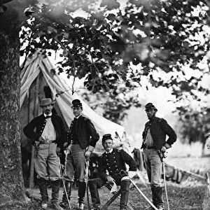 CIVIL WAR: AVERELL & STAFF. Pennsylvania Cavalry including Lt. W. H. Brown, 5th U