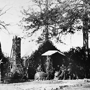 CIVIL WAR: BRANDY STATION. Architecture at Brandy Station, Virginia, winter quarters of the Army of the Potomac headquarters, January 1864