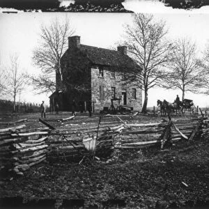 CIVIL WAR: BULL RUN, 1861. Matthews, or the stone house, at Bull Run, Virginia