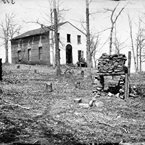 CIVIL WAR: BULL RUN, 1862. Sudley Church, Bull Run, Virginia. Photographed March 1862 by Mathew Brady