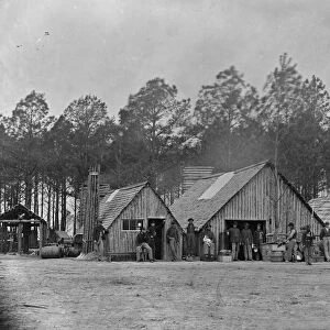 CIVIL WAR: COMMISSARY. View of the commissary department and 50th New York engineers