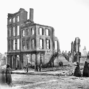 CIVIL WAR: FALL OF RICHMOND. View of the Burnt District, Richmond, Virginia, April 1865