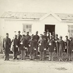 CIVIL WAR: MUSICIANS, 1865. Band of the 107th U