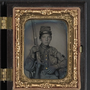 CIVIL WAR: SOLDIER, c1863. Portrait of Sergeant William T. Biedler, 16 years old
