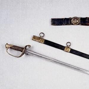CIVIL WAR: SWORD. Sword carried by Confederate General Lewis A. Armistead during Picketts Charge at Gettysburg