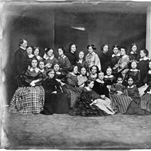 Class portrait of the Emerson School for Girls, c1850: daguerreotype by Southworth & Hawes, Boston