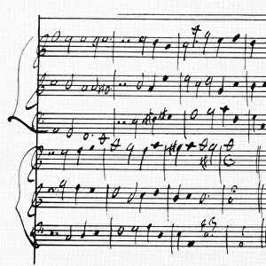 CLAUDIO MONTEVERDI (1567-1643). Italian composer. Manuscript page, in his own hand