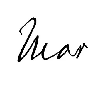 CLEMENS SIGNATURE. Autograph signature of Mark Twain, pseudonym of Samuel L. Clemens