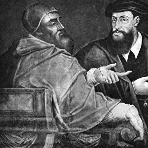 CLEMENT VII & CHARLES V. Pope Clement VII with Charles V, Holy Roman Emperor (1519-1556)