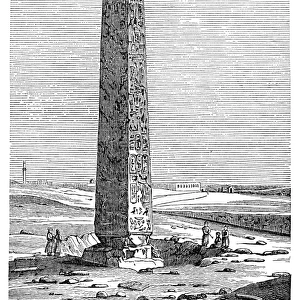 CLEOPATRAs NEEDLE. Removal of Cleopatras Needle from Alexandria, Egypt. 19th century engraving