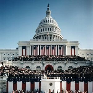 CLINTON INAUGURATION, 1993. The inauguration of 42nd President Bill Clinton on the steps of the U