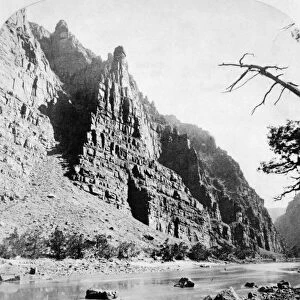 COLORADO: GREEN RIVER, 1871. The Canyon of Lodore on the Green River in Colorado
