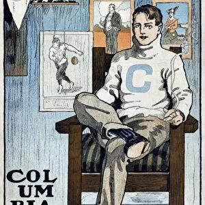 COLUMBIA UNIVERSITY, c1902. Columbia University student seated, smoking a cigarette