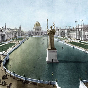 COLUMBIAN EXPOSITION, 1893. The Grand Basin at the Worlds Columbian Exposition in Chicago