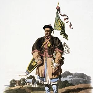 in His Common Dress. Lithograph, 1802, after a pen-and-wash drawing by George H. Mason