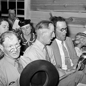 COMMUNITY SING, 1940. At an all-day community sing at Pie Town, New Mexico. Photograph