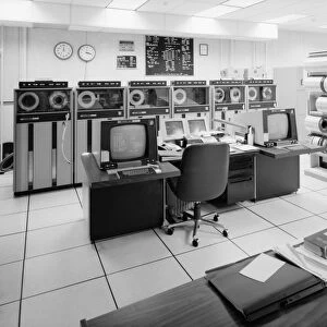COMPUTER ROOM, 1999. Disc storage systems at the Cape Cod Air Station in Massachusetts