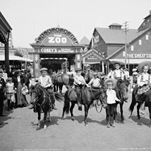 CONEY ISLAND: PONIES, c1904. Children riding ponies at Coney Island, Brooklyn, New York