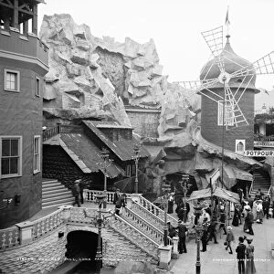 CONEY ISLAND: WINDMILL. The Old Mill at Luna Park amusement park, Coney Island, Brooklyn, New York. Photograph, c1905
