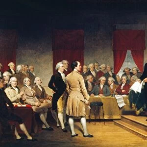 CONSTITUTIONAL CONVENTION. Washington presiding at the Constitutional Convention in 1787