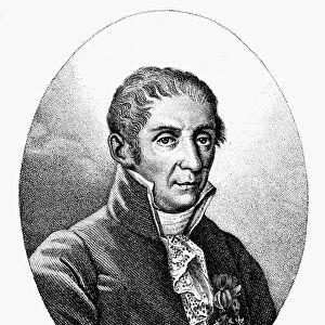 COUNT ALESSANDRO VOLTA (1745-1827). Italian physicist. Engraving by Ambroise Tardieu after a portrait by Nicolo Bettoni
