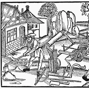 COUNTRY LIFE, 1504. Medieval woodcut, 1504