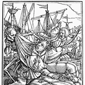 DANCE OF DEATH, 1538. Death and the Merchant